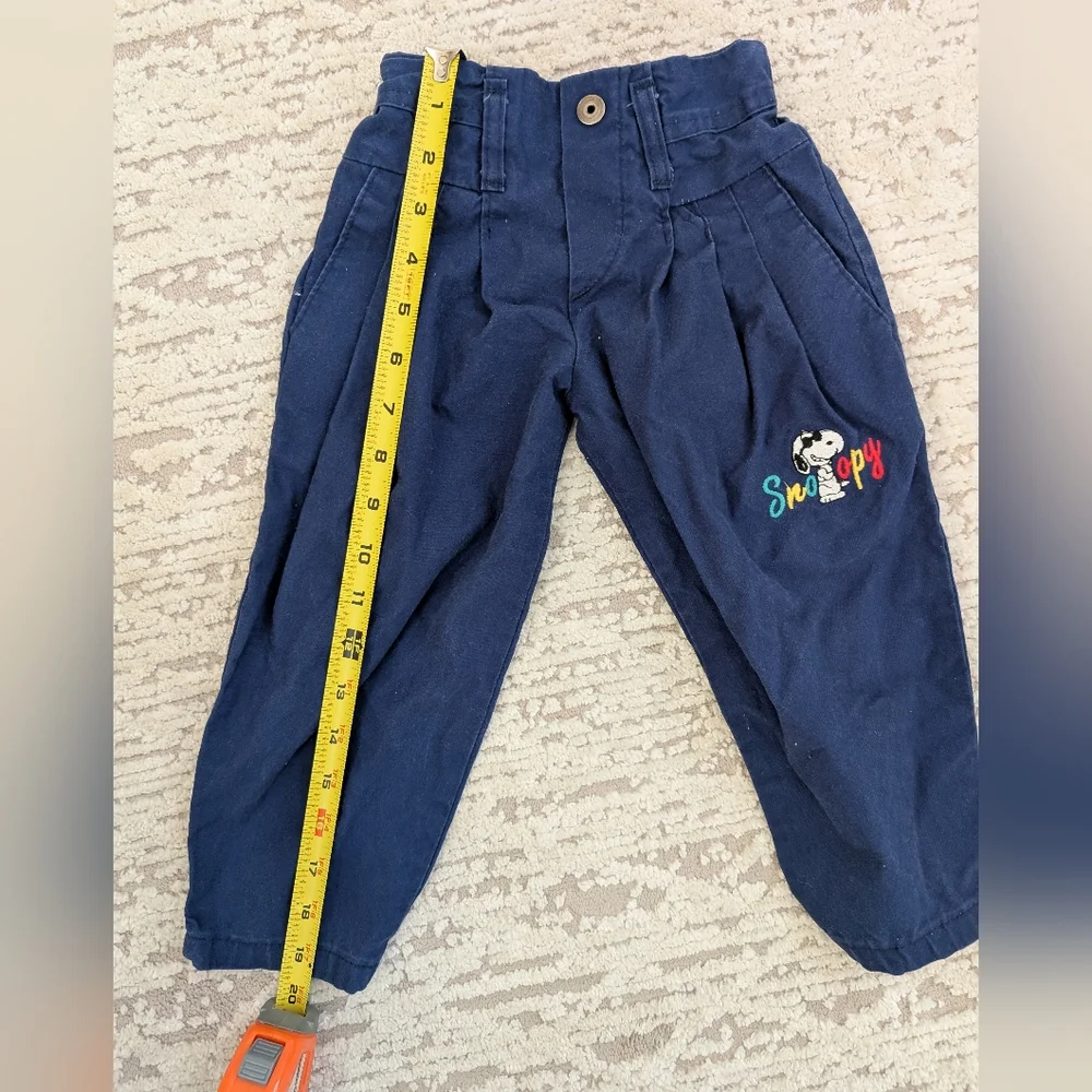 Vtg Snoopy Navy Kids Pants, Size 3T, Made In USA